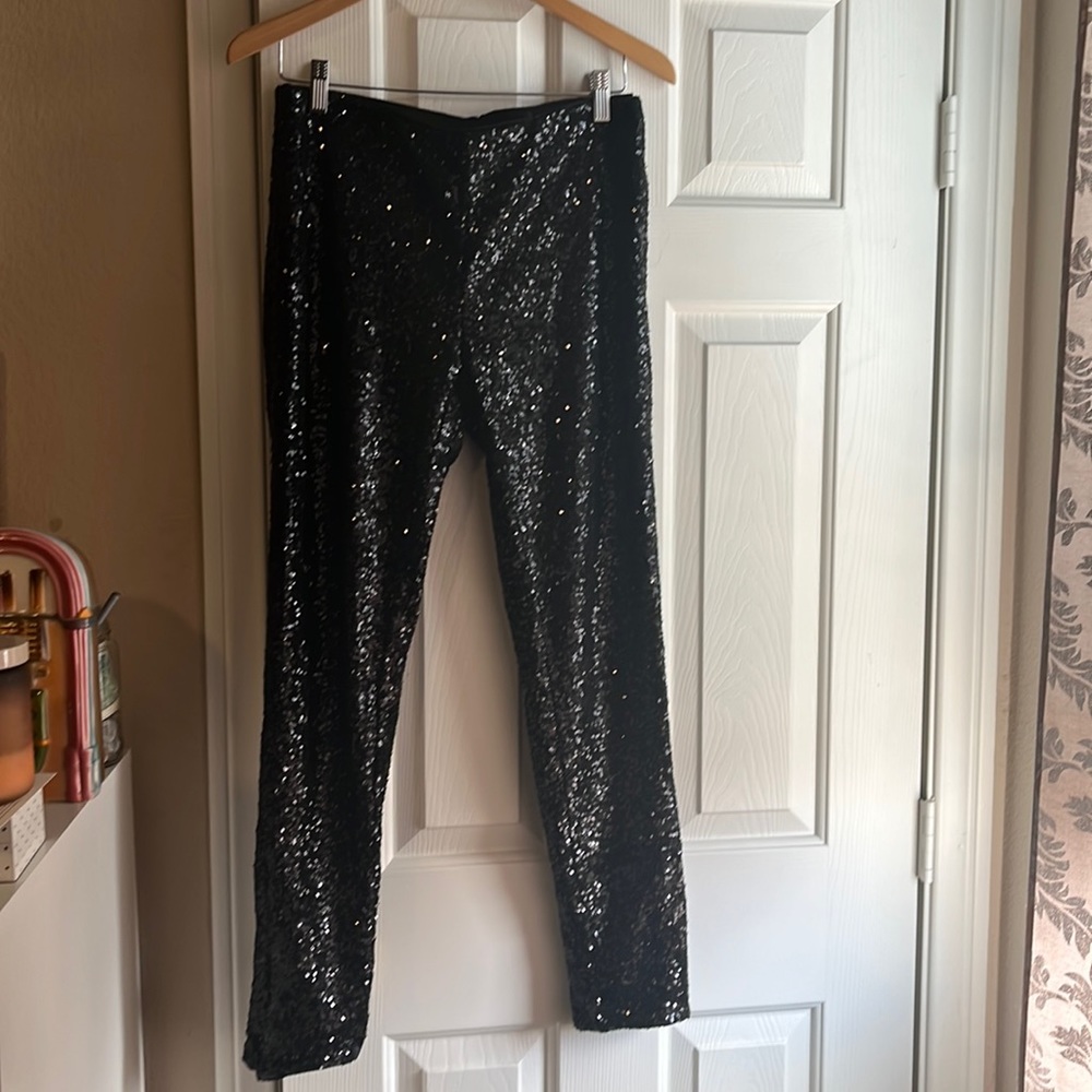 H&M Black sequin pants. Size 10
